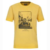 Pánské tričko Casa Moda XL - 5XL krátký rukáv žluté s potiskem VOLKSWAGEN Casa Moda