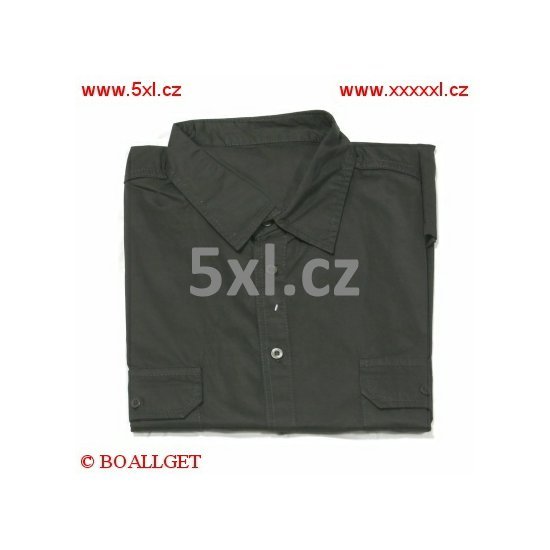 Pánská košile společenská černá dlouhý rukáv 188-194 vel. 50