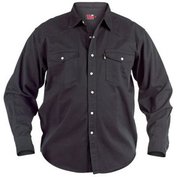 Pánská košile JEANS KS1024 dlouhý rukáv černá 3XL - 6XL ( dle měření 5XL - 8XL )  ODE-P11006