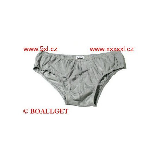 Pánské slipy šedé nadměrné 5XL - 8XL