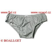 Pánské slipy šedé nadměrné 5XL - 8XL