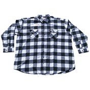Pánská košile flanelová bílo-černá 7XL - 12XL Kamro ODE-KAM-23313-266