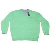 Pánský svetr KITARO zelený výstřih do " V "   4XL - 6XL  ODE-KIT-69347-5577