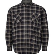 Pánská košile flanelová černo - šedá NORTH 56°4 dlouhý rukáv 4XL - 8XL NORTH 56°4 ODE-NO-23356-0920
