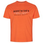 Pánské tričko 41145/0200 NORTH 56°4 oranžové potisk   6XL - 10XL krátký rukáv NORTH 56°4