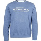 Pánská mikina REPLIKA JEANS modro šedá s potiskem 4XL -  6XL Replika Jeans ODE-REP-01312-0555